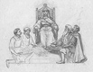 Allegorical Scene, 1920s, Graphite on paper, Industry, Agriculture and Military Strength