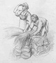 Rural Life, 1920s, Graphite on paper, Harvest Time 