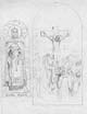 Altarpiece Study 1930s, Graphite on paper, Saint Evdokiia