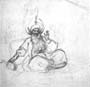 Oriental Scenes, 1920s, Graphite on paper, Smoking