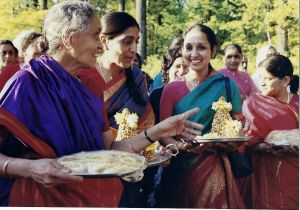 <p>Offerings to the Sri Lakshmi Temple, 1990<br />
Ashland, Massachusetts<br />
Photograph by Diana Eck<br />
Courtesy of The Pluralism Project</p>
