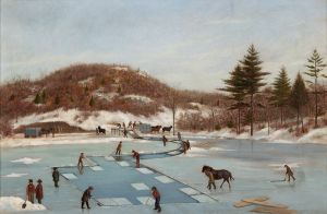 <p>Patrick Hunt<br />
<em>Cutting Ice at Spy Pond</em>, c. 1850<br />
Oil on canvas<br />
Courtesy of Baker Library, Harvard Business School</p>
