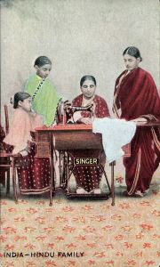 <p>Singer Manufacturing Company’s “India – Hindu Family” card, 1897<br />
Courtesy of the Library of Congress, LOT 8655, Location F</p>
