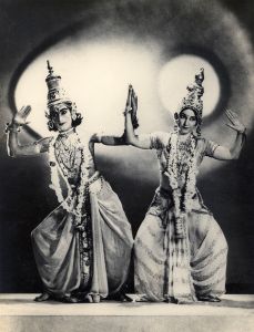 <p>Esther Sherman (right), known as Ragini Devi, and Guru Gopinath performing the Lakshmi Narayan Dance, c. 1933<br />
Bombay, Maharashtra<br />
Courtesy of the Collection of Sukanya Rahman/Ram Rahman</p>
