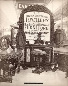 <p>Watson Company display, East India section, 1876<br />
Philadelphia, Pennsylvania<br />
Courtesy of the Free Library of Philadelphia, Print and Picture Collection, c020530</p>
