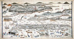 <p>Yuan Jinting<br />
<em>Map of Hankow</em>, c. 1886-1898<br />
Wuhan, Hubei Province<br />
Ink on paper<br />
Courtesy of the Ipswich Museum</p>
