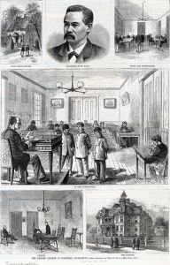 <p>Theodore R. Davis and W. A. Rogers<br />
“The Chinese College at Hartford, Connecticut,” <em>Harper’s Weekly,</em> 1878<br />
Engraving<br />
Courtesy of the Picture Collection, The New York Public Library, Astor, Lenox and Tilden Foundations, 833686</p>
