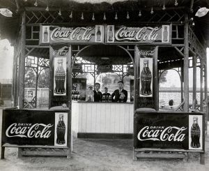 <p>Coca-Cola stand at the Greyhound Racing Club, 1928<br />
Shanghai<br />
Courtesy of The Coca-Cola Company</p>
