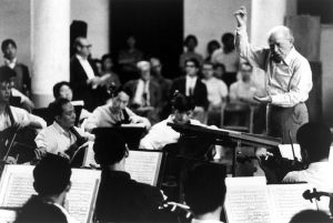 <p>The Central Philharmonic Orchestra rehearses with Maestro Eugene Ormandy, 1973<br />
Beijing<br />
Courtesy of The Philadelphia Orchestra Association Archives</p>
