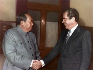 <p>President Richard Nixon meets with Chairman Mao Zedong, 1972<br />
Beijing<br />
Courtesy of the Richard Nixon Presidential Library and Museum, A10-024.38.139.1</p>
