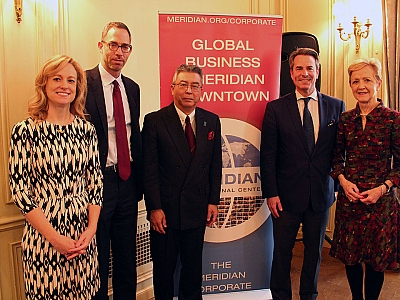 Left to right: Michele Lynch, David Weller, Ambassador Shinsuke Sugiyama, Ambassador Stuart Holliday, The Honorable Ann Stock.