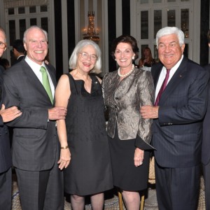The executives of the Kellogg Company gather for a photo at the Meridian Global Leadership Awards honoring Kellogg’s former President and CEO, Carlos Gutierrez. From left to right: Jim Jenness, Chairman of the Board, Kellogg Company; Gordon Gund, Member of the Board of Directors, Kellogg Company; Lulie Gund; Ann McLaughlin Korologos, Member of the Board of Directors, Kellogg Company; Tom Korologos, Meridian Trustee; John Bryant, President and CEO, Kellogg Company