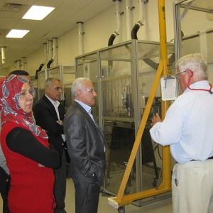 Site visit to Honeywell Corrosion Laboratory at the Houston Customer Service Center Left to right: Ms. Arabiya Sabah Mohammed, Mr. Waleed Kh. Ameen Al-Hishma, Mr. Faris Robeii Korya Makabo, Peter Ellis (Engineering Manager)