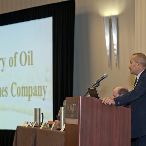 Mr. Qahtan Ibraheem Badi Al-Tameemi presenting at the Business Briefing in Houston, TX