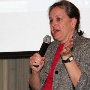 USAID’s Chief Strategy Officer, Carla Koppell, reacts to the films