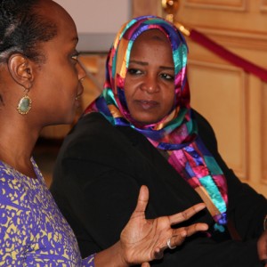 Dr. Clare Muhoro, AAAS Fellow with USAID, chats with IVLP group.