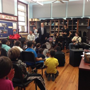 Turkish musicians perform for students at DC’s Oyster Adams Bilingual Middle School before answering questions on Turkish culture. (2013)