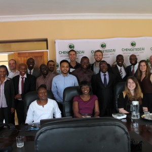 American Mentors and Zimbabwean fellows at Chengtedzai, the Zimbabwean stock exchange automation company