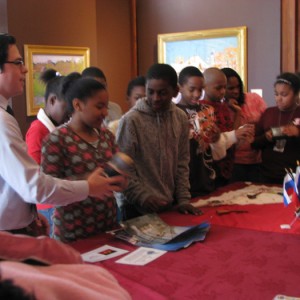 MCCD staff provides educational tours of exhibitions for local schools.