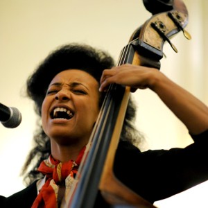 Grammy award-winning jazz musician, Esperanza Spalding, performs at Meridian for an event celebrating Jazz Appreciation Month and the world tour of Meridian’s Jam Session exhibition. Photograph by Joyce N. Boghosian