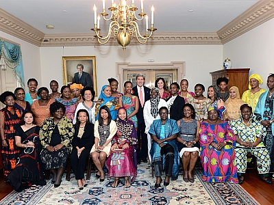 U.S. Secretary of State John Kerry meets with participants from the African Women’s Entrepreneurship Program.