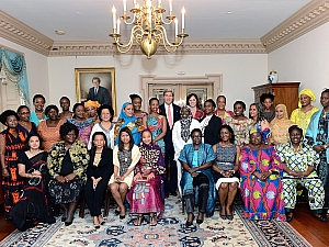 U.S. Secretary of State John Kerry meets with participants from the African Women’s Entrepreneurship Program.