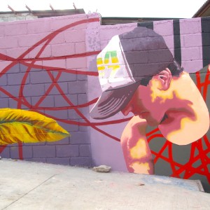 One end of the mural represented the youth of Honduras