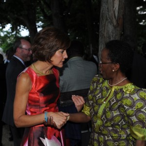 Ambassador Capricia Penavic Marshall, Former Chief of Protocol, with H.E. Liberata Mulamula, Ambassador of Tanzania