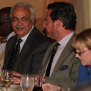 President of the AmCham Egypt, Anis Aclimandos, with Ambassador Stuart Holliday.