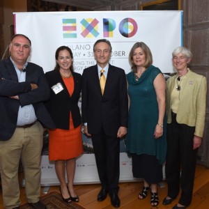 Chef José Andrés, Owner of Think Food Group and Founder of World Central Kitchen; Lee Satterfield, Executive Vice President, Meridian International Center; H.E. Claudio Bisogniero, Ambassador of Italy to the United States; Michele Manatt, Chair and Founder of Meridian’s Council on Women’s Leadership; and Beatrice Camp, the U.S. Department of State’s coordinator for U.S. participation in the Milan Expo.