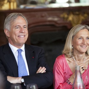 Congressman Bart Gordon and Clara Gaymard, President & CEO of GE, France at a working session of the U.S. – France Leadership Dialogue convened by Meridian International Center, Association France Amériques and French-American Foundation in Paris, France