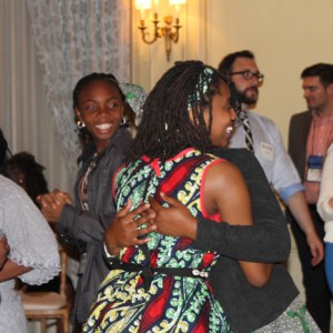 Dancers and PAYLP participants embrace after the powerful dance performance.