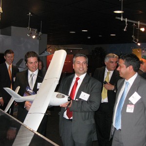 Touring Lockheed Martin's Global Vision Center Left to right: Giancarlo Grixolli, Daniel Ruz, Ricardo Ghiorzi, Gerardo Lazcano