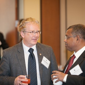 Mr. G. Krishna Kumar speaks with Mr. David Pimblott, CEO, NorthSouth GIS LLC during Business Briefing in San Diego, CA