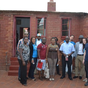 YALI participants join the Meridian and State Department Team on a tour of The Nelson Mandela Museum in Johannesburg