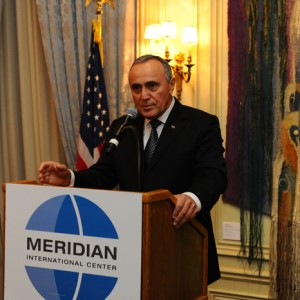 Ambassador Meret Bairamovich Orazov, Ambassador of Turkmenistan to the United States addresses guests. Photo by Joyce N. Boghosian