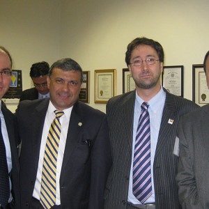 At the Miami Business Roundtable  From left to right: Mr. Jacob Flewelling; Mr. Eduardo Torres; Mr. Keith Silver, Commercial Officer, U.S. Commercial Service; Mr. Juan Antía