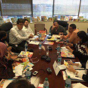The six Egyptian children’s writers, illustrators, and TV producers also had the opportunity to meet with publishers of “Highlights for Children,” a children’s magazine often referred to as “Highlights”.