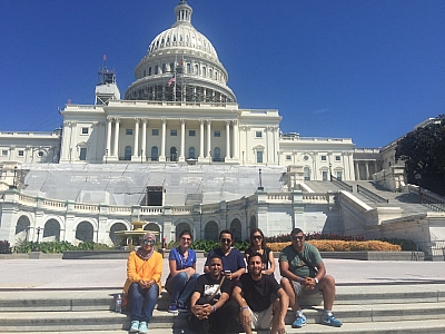IVLP Visitors in front of Capitol Building