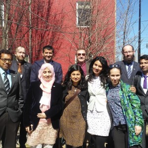 IVLP participants take a group photo at Casey Trees in Washington, DC