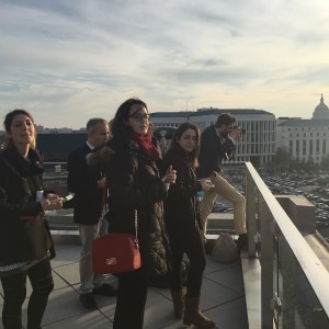 Participants on the rooftop of the Newseum