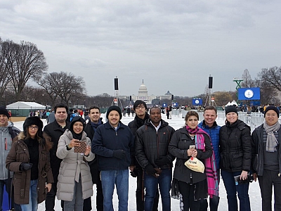 IVLP Participants take a group photo at the Inauguration Ceremony