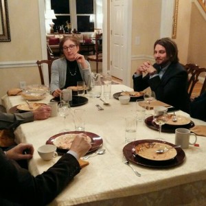 Participants taking part in a hosted Home Hospitality dinner with a local member in Cincinnati, OH