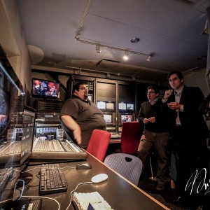 Visitors on site visit to the Boston Neighborhood Network Television studios (Photo Credit: Max Guybert Lyron)