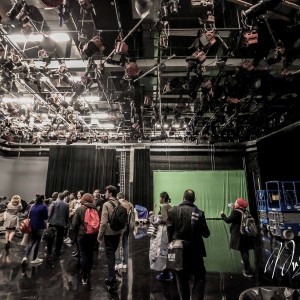 Participants on a site visit to the WGBH Studio in Boston (Photo Credit: Max Guybert Lyron)