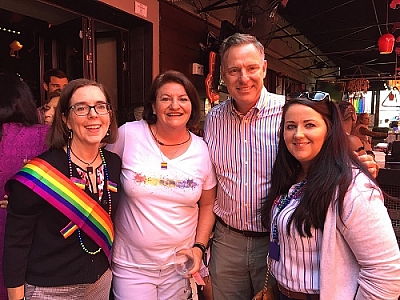2016 MP Angela Crawley at Pride Parade with Rep. Scott Peters (Democrat - California, 52nd District)