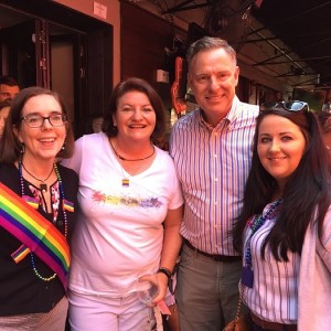 2016 MP Angela Crawley at Pride Parade with Rep. Scott Peters (Democrat – California, 52nd District)