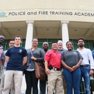 Participants in the Charlotte, NC city-split visit the Mecklenburg County Police Department