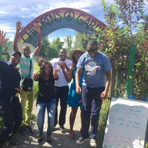 Denver city-split participants take a photo with the Cultiva Project of Growing Gardens in Boulder, Colorado