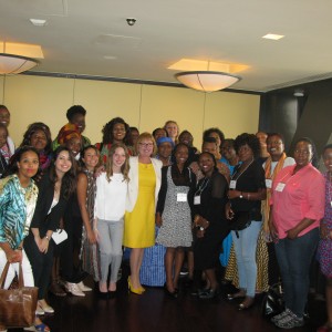2017 AWEP participants take a group photo at the conclusion of their program opening in Chicago, Illinois to 2017 AWEP participants with Ms. Linda Maclachlan, Founder and CEO of YJT Solutions, in Chicago, Illinois